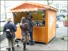 oliebollen verkoopkraam.