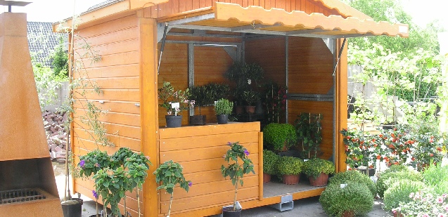 Evenementenchalets voor een tuinbeurs www.algonkin.nl