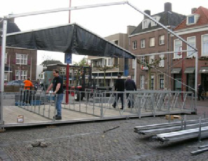 Opbouw podium