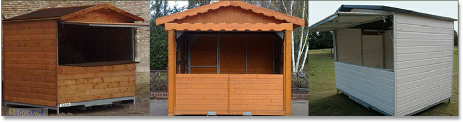 easy set-up chalets; kerstmarktchalets; eventchalets; blokhutten; kerstmarktkraam. 
